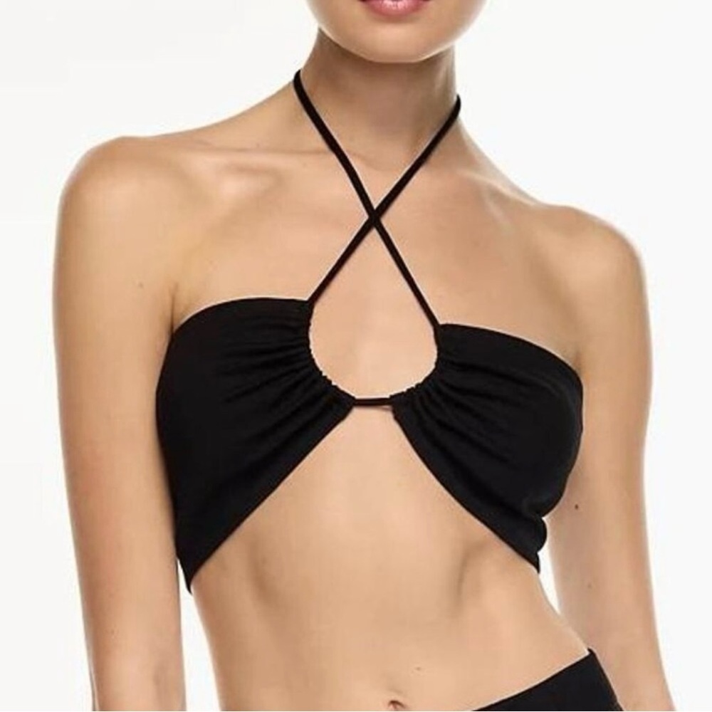 Aritzia Black Halter Top L